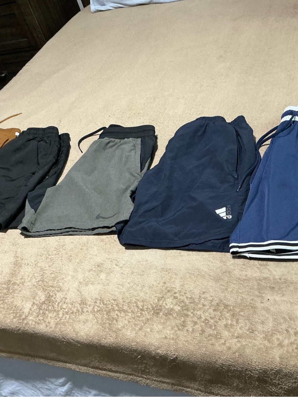 adidas  Navy Blue Athletic Shorts with Logo